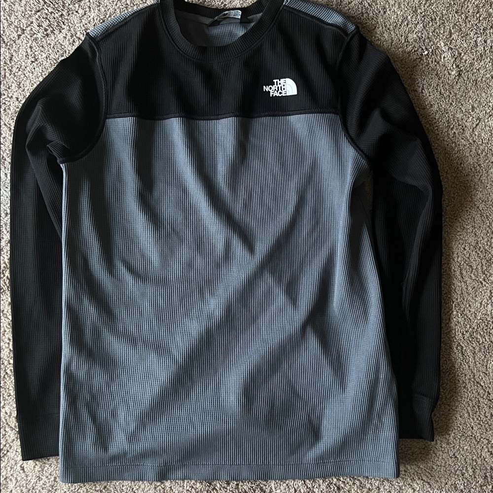 The North Face Black and Gray Crew Neck Top